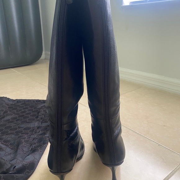 Black Knee High Gucci Boots Authentic - Picture 7 of 9